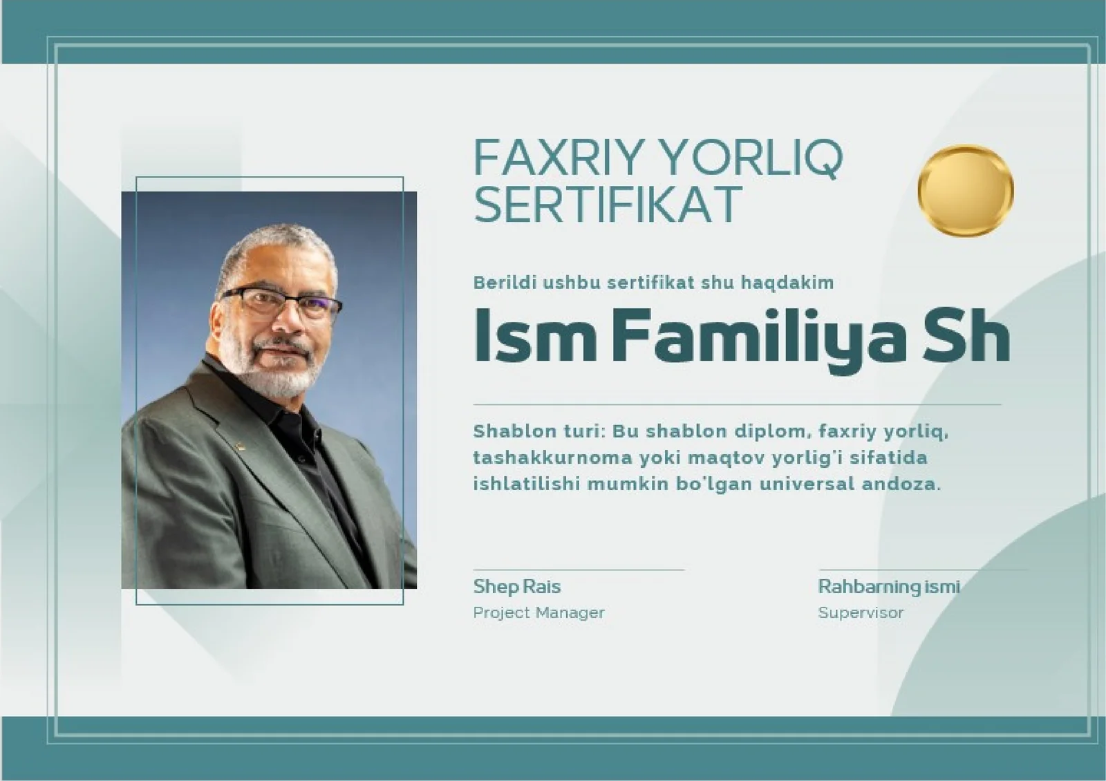 FAXRIY YORLIQ SERTIFIKAT