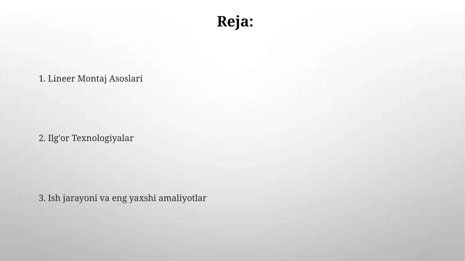 Lineer Montaj Asoslari