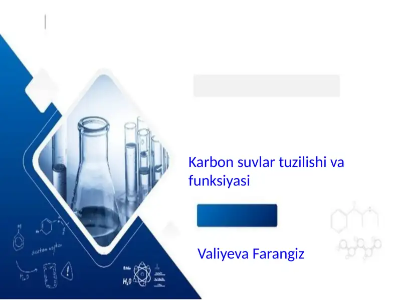 Karbon suvlar tuzilishi va funksiyasi