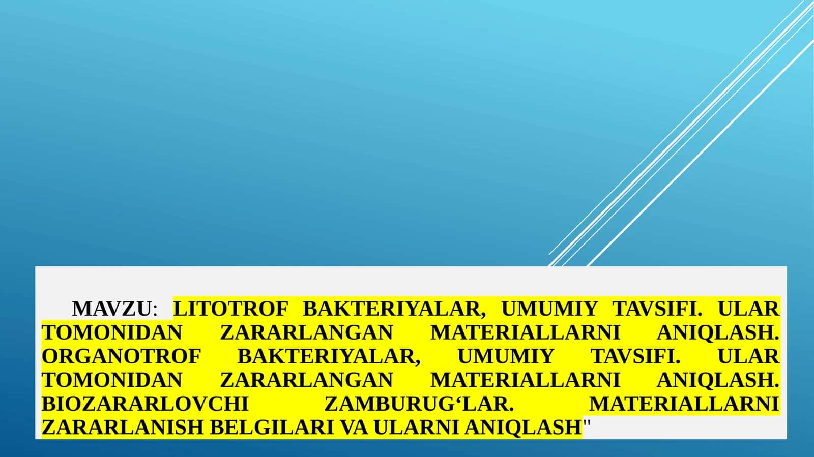 Litotrof bakteriyalar, umumiy tavsifi