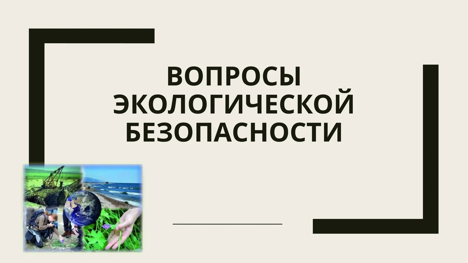 ВОПРОСЫ ЭКОЛОГИЧЕСКОЙ БЕЗОПАСНОСТИ