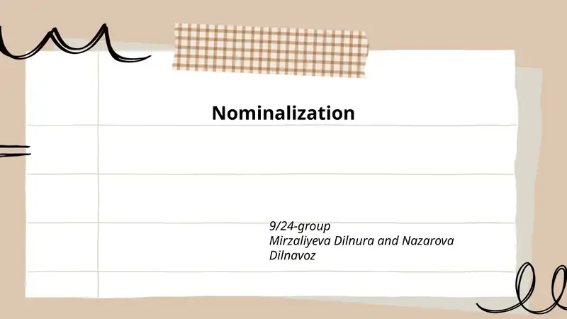 Nominalization