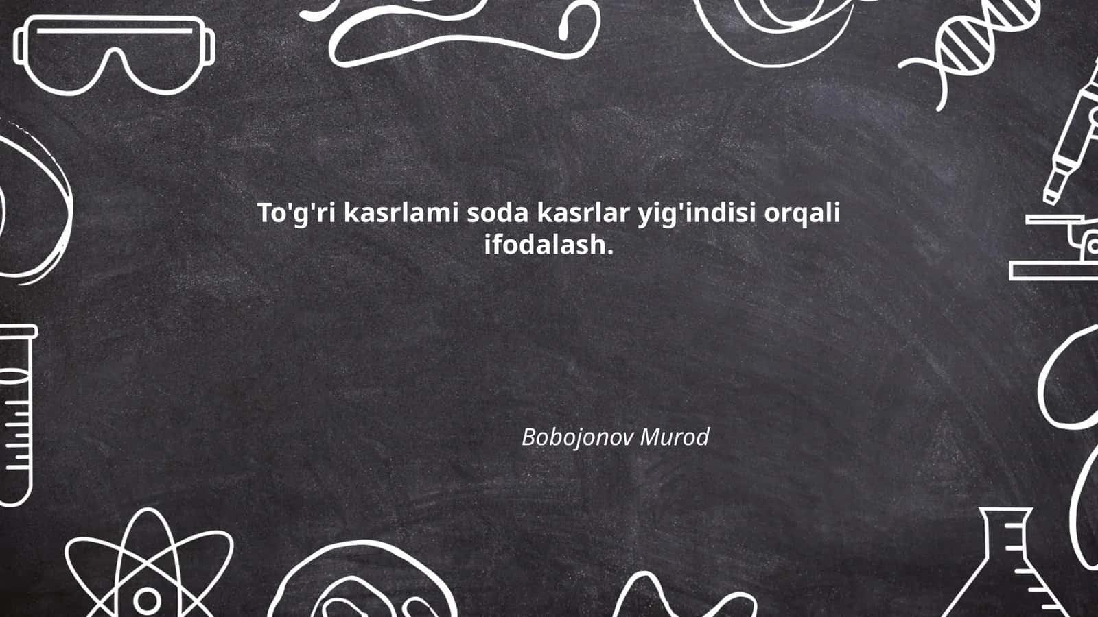 To'g'ri kasrlar va sodda kasrlar yig'indisi
