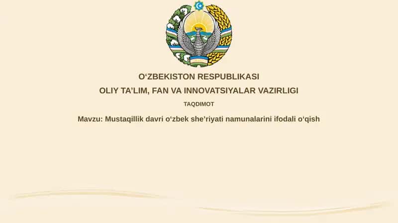 Mustaqillik Davri O'zbek She'riyatining Tematik Xususiyatlari