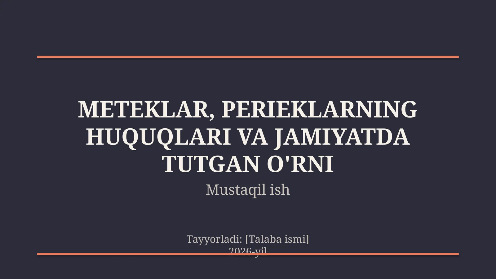 Meteklar, perieklarning huquqlari va jamiyatda tutgan o'rni
