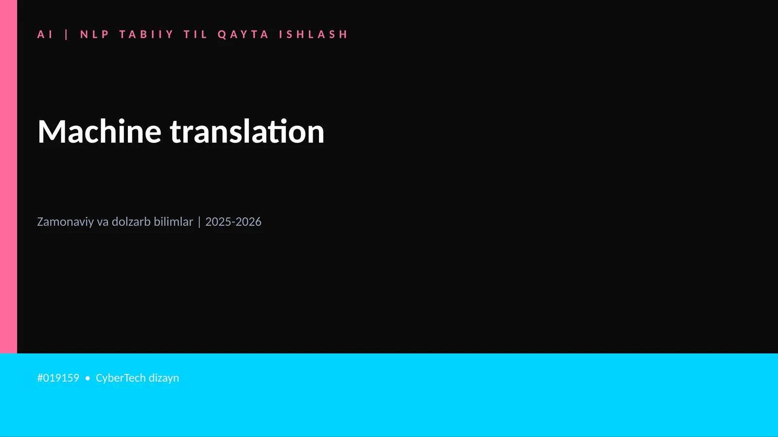 AI | NLP TABIIY TIL QAYTA ISHLASH