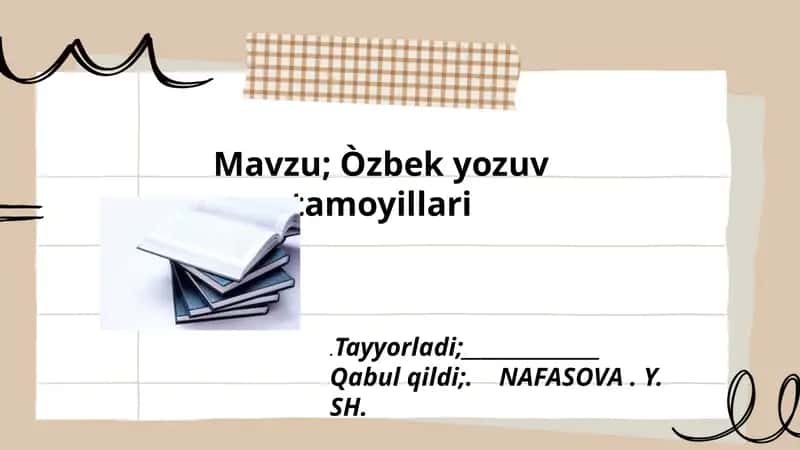 Òzbek yozuv tamoyillari