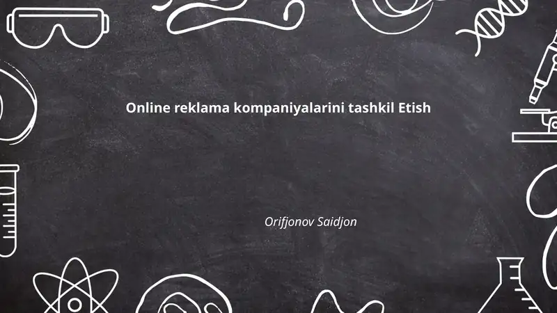 Online reklama kompaniyalarini tashkil Etish