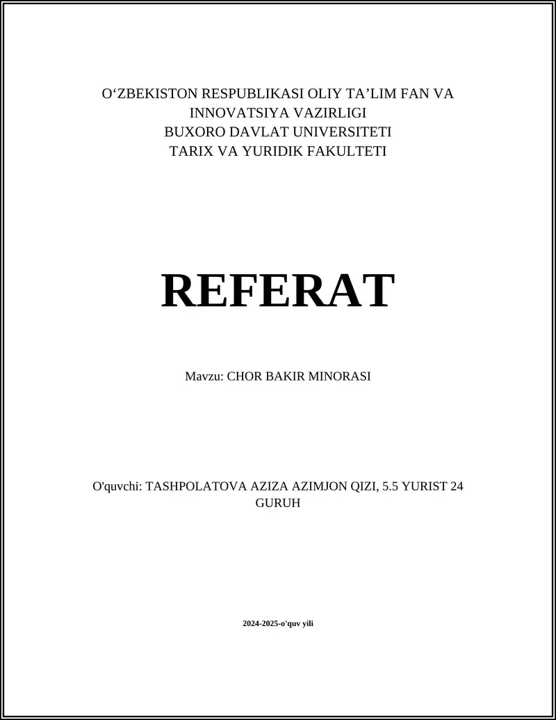 Chor Bakr Minorasi