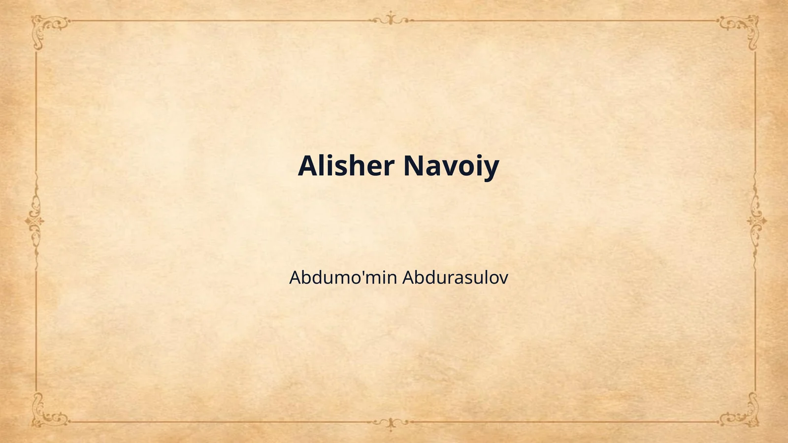 Alisher Navoiy