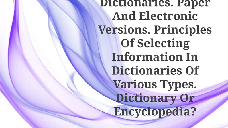 Active And Passive Dictionaries
