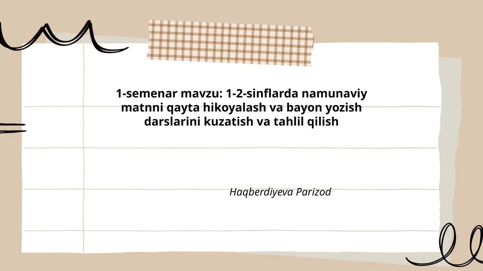 Namunaviy Matnni Qayta Hikoyalash va Bayon Yozish Darslari