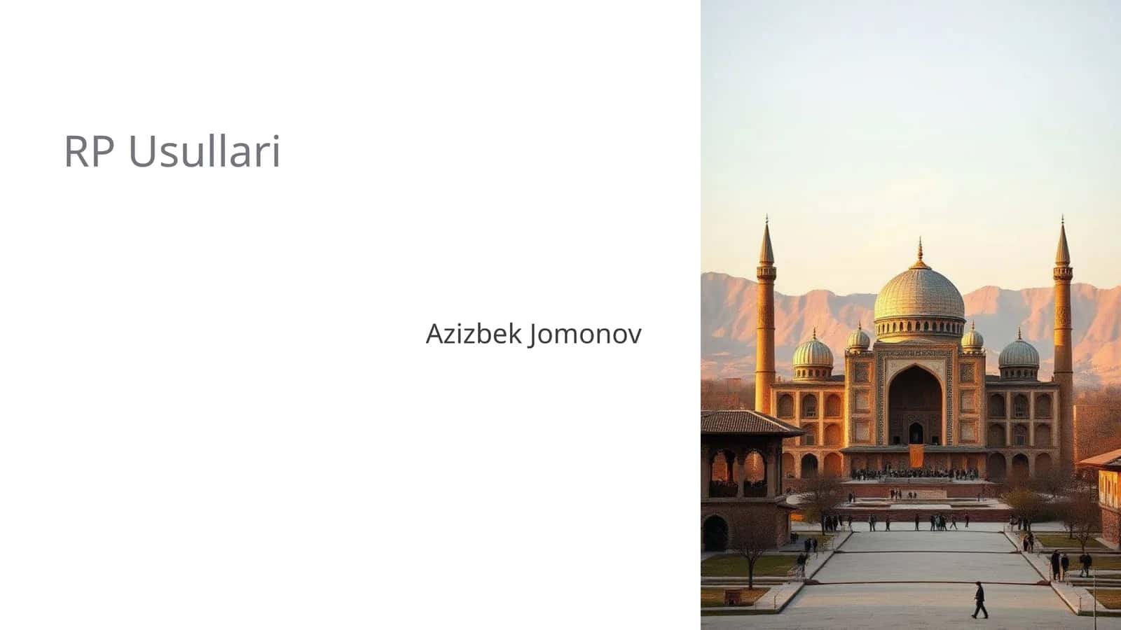 RP Usullari