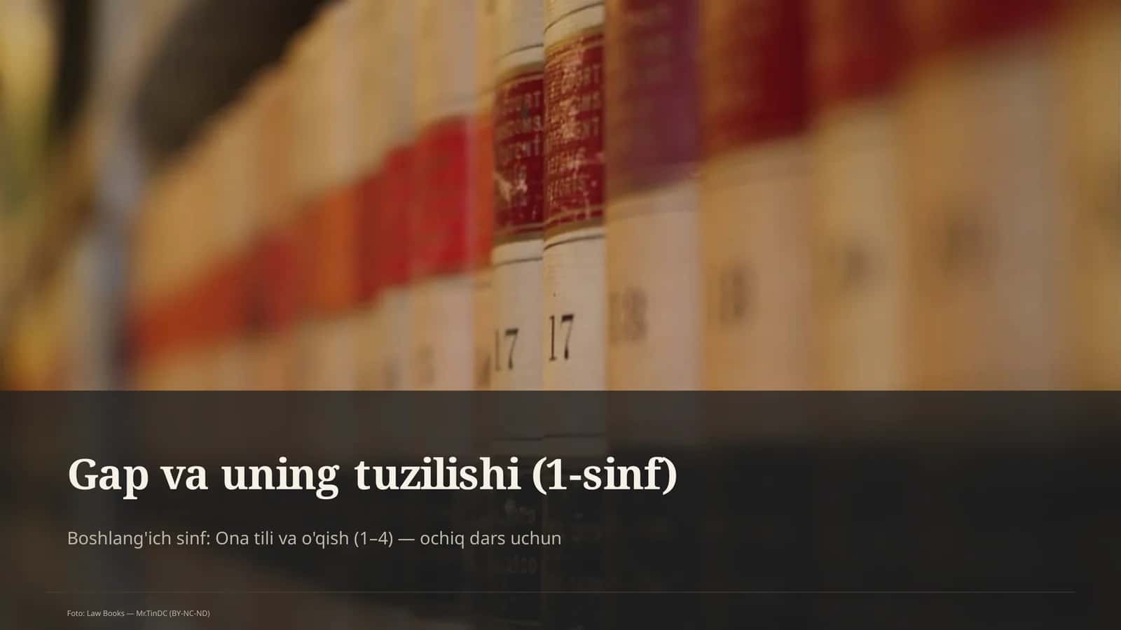 Gap va uning tuzilishi (1-sinf)