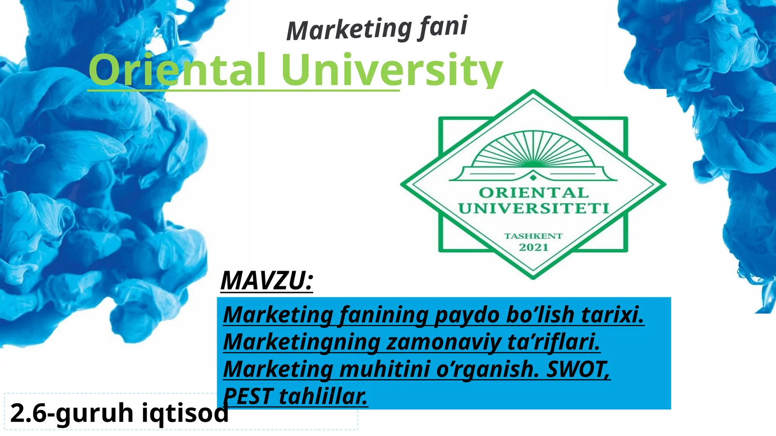 Marketing fanining paydo bo’lish tarixi - Marketing