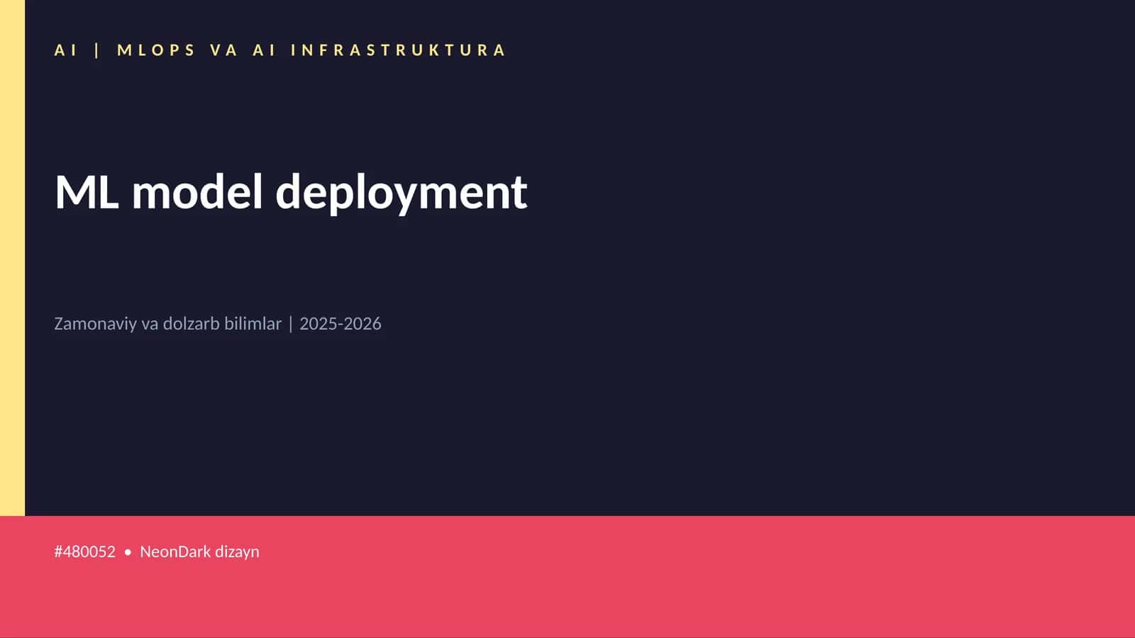 ML model deployment