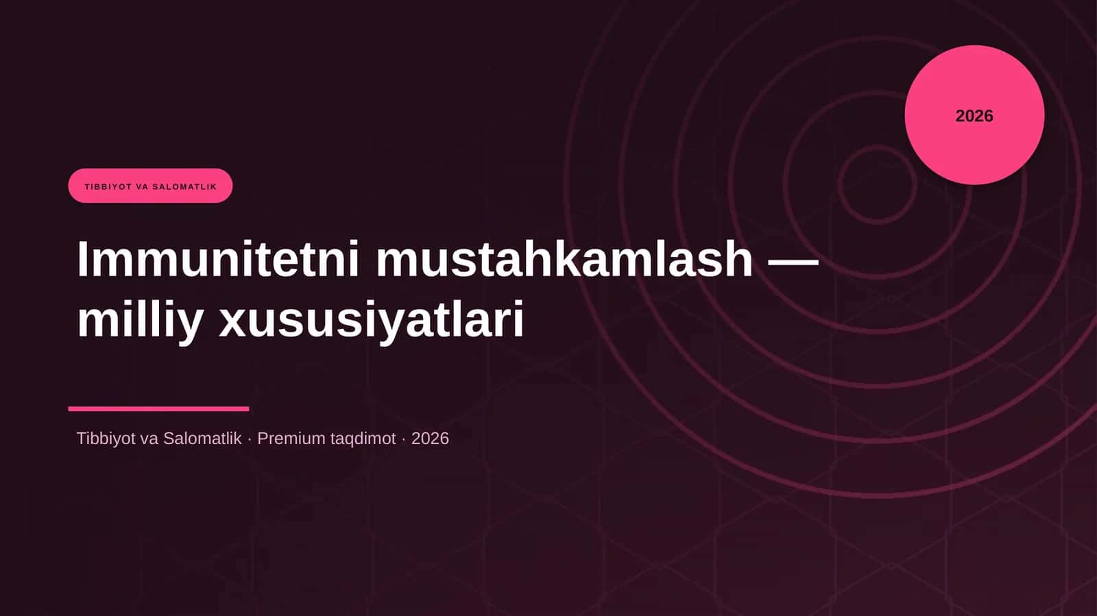 Immunitetni mustahkamlash — milliy xususiyatlari