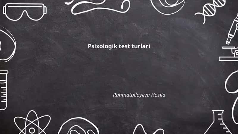 Psixologik test turlari