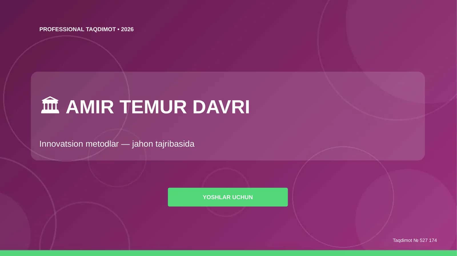 Amir Temur davri: innovatsion metodlar (jahon tajribasida) [yoshlar uchun]