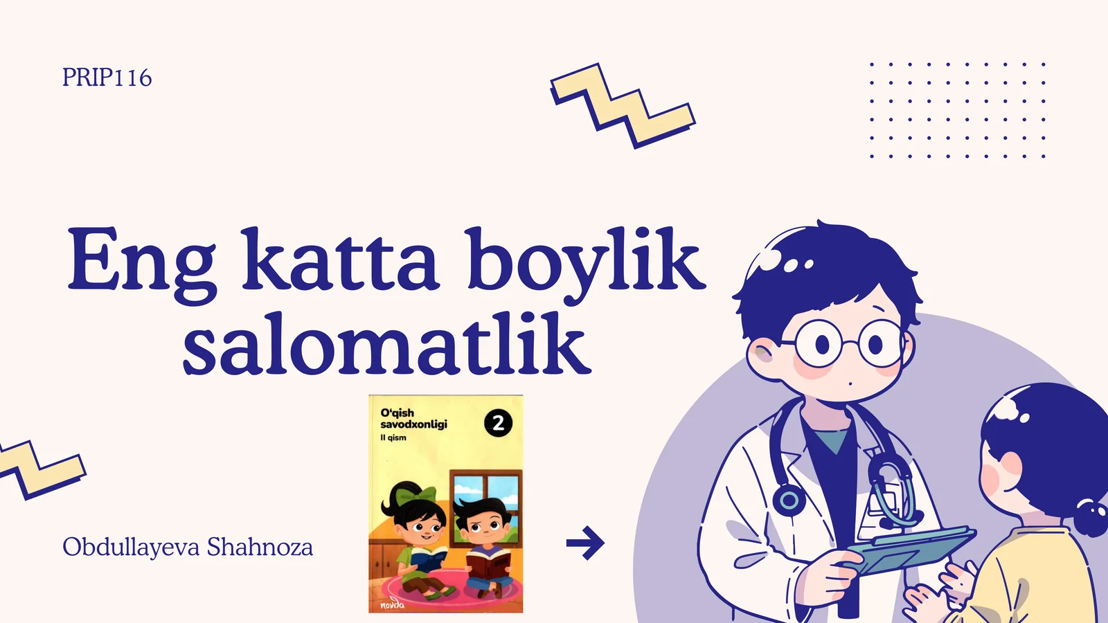 Eng katta boylik salomatlik