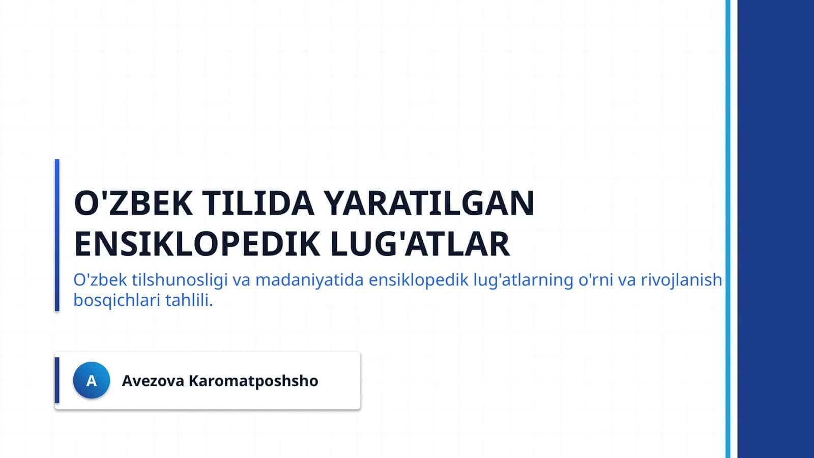 O'zbek tilida yaratilgan ensiklopedik lug'atlar