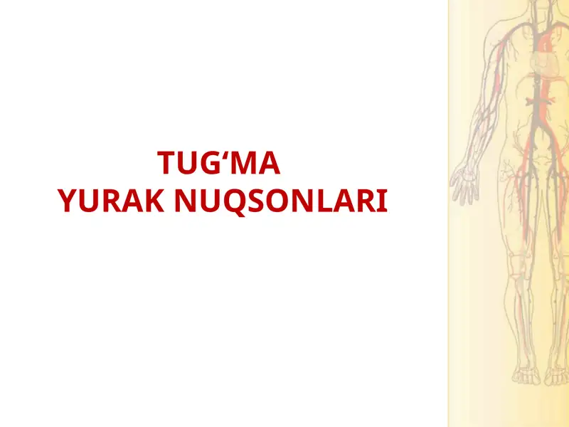 Tug'ma yurak nuxsonlari ppt