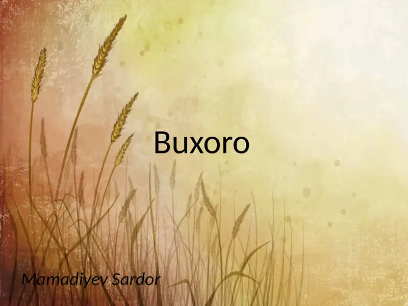 Buxoro