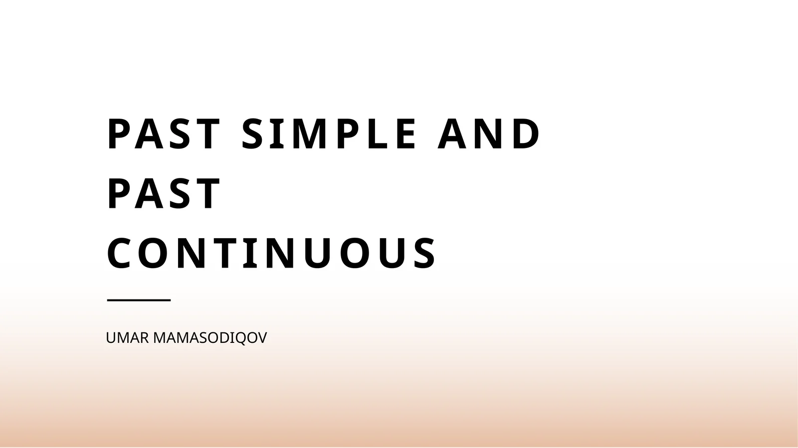 Past simple and past continuous