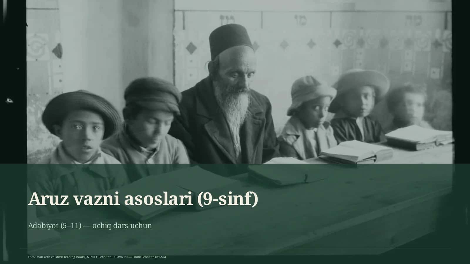 Aruz vazni asoslari (9-sinf)