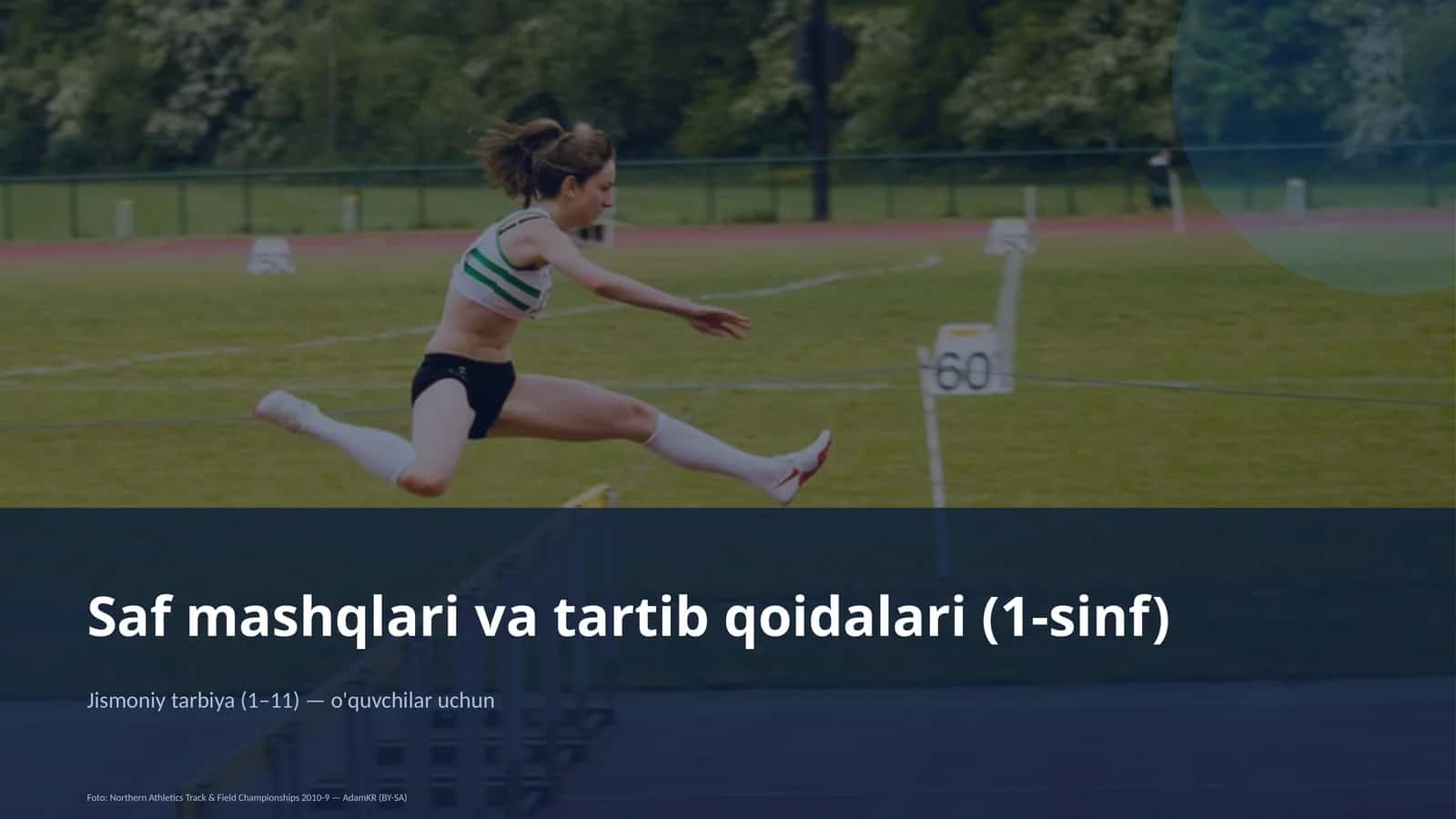 Saf mashqlari va tartib qoidalari (1-sinf)