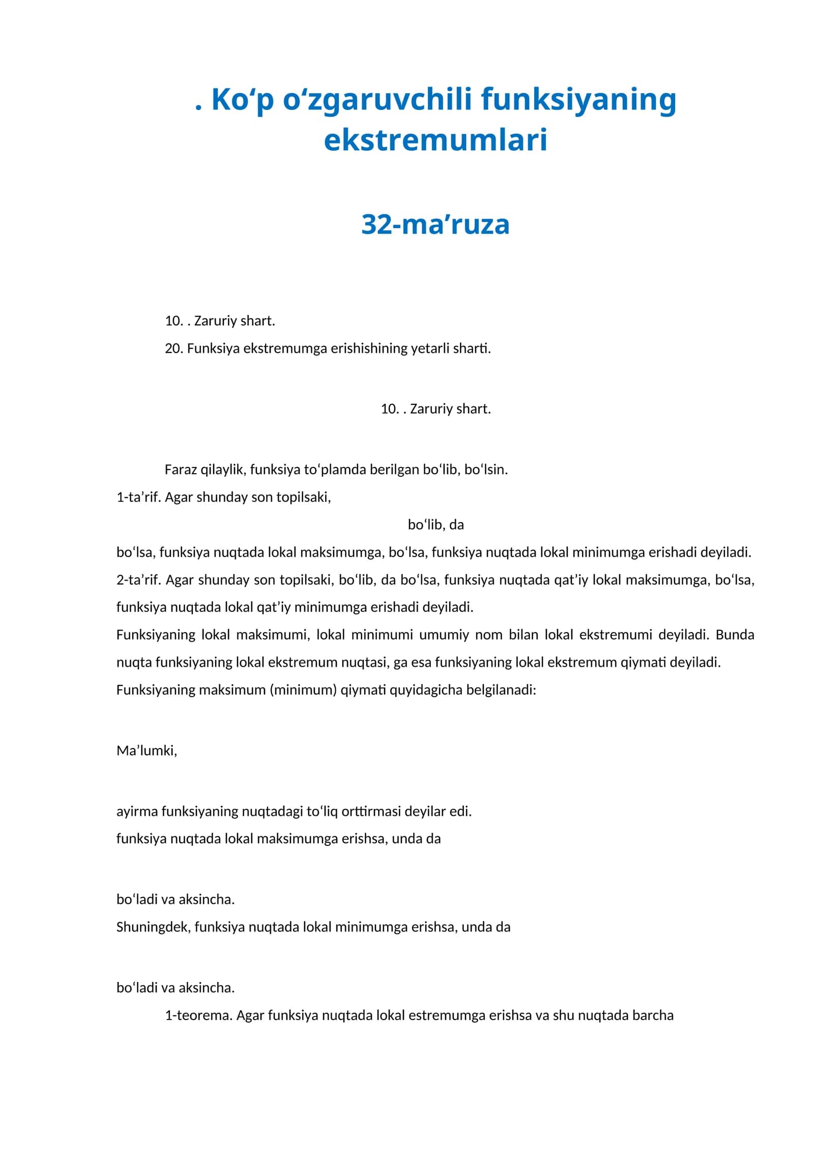 32-ma’ruza