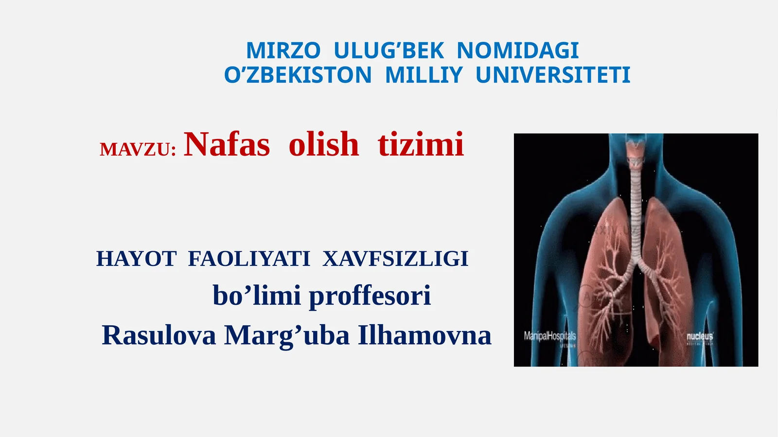 Nafas olish tizimi