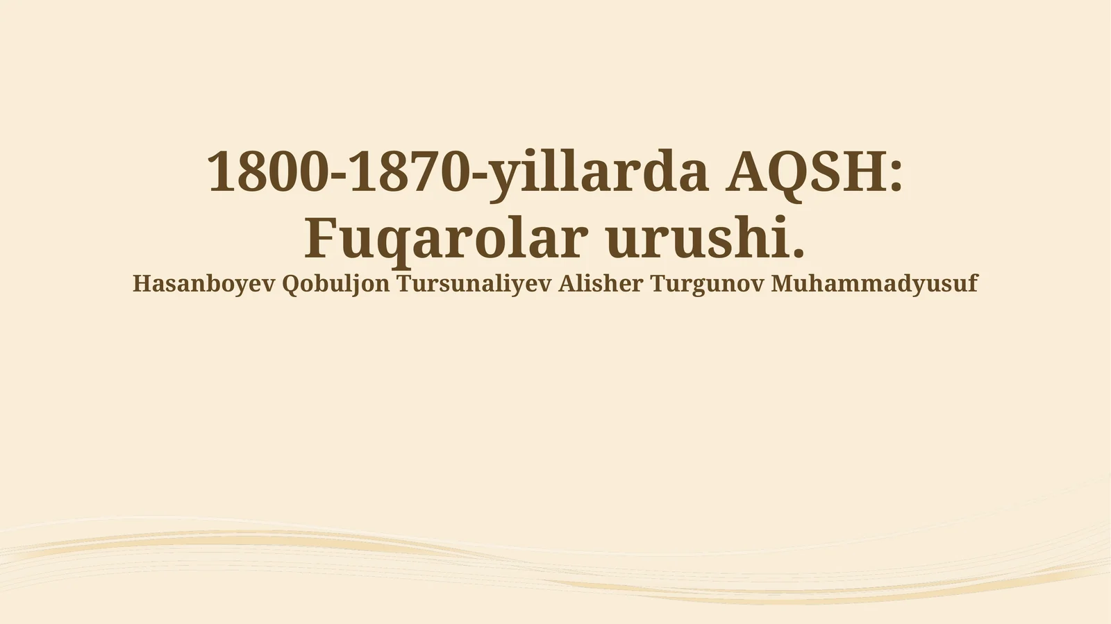 1800-1870-yillarda AQSH: Fuqarolar urushi