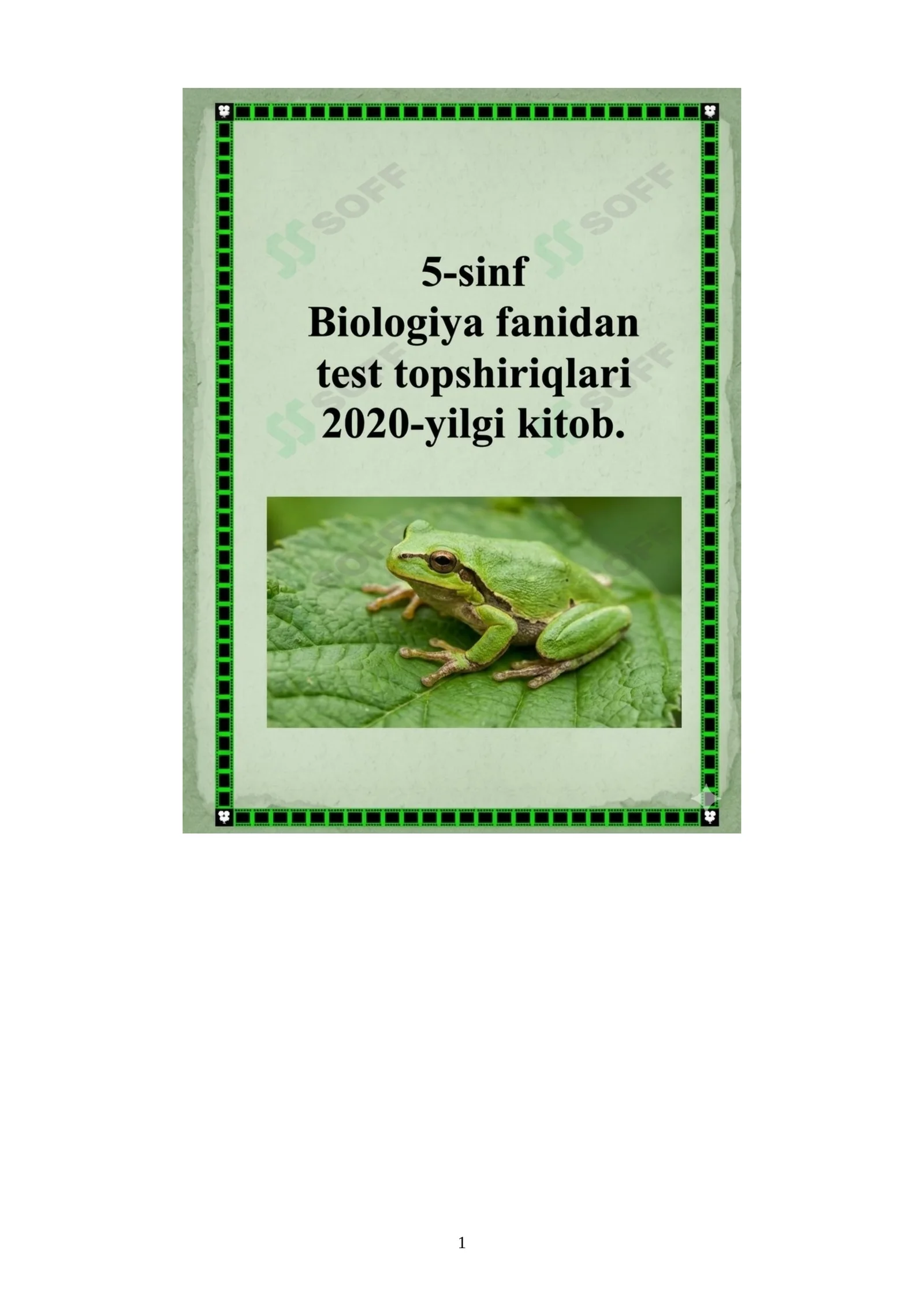 BIOLOGIYA FANIDAN 1000 TA TEST TOPSHIRIQLARI