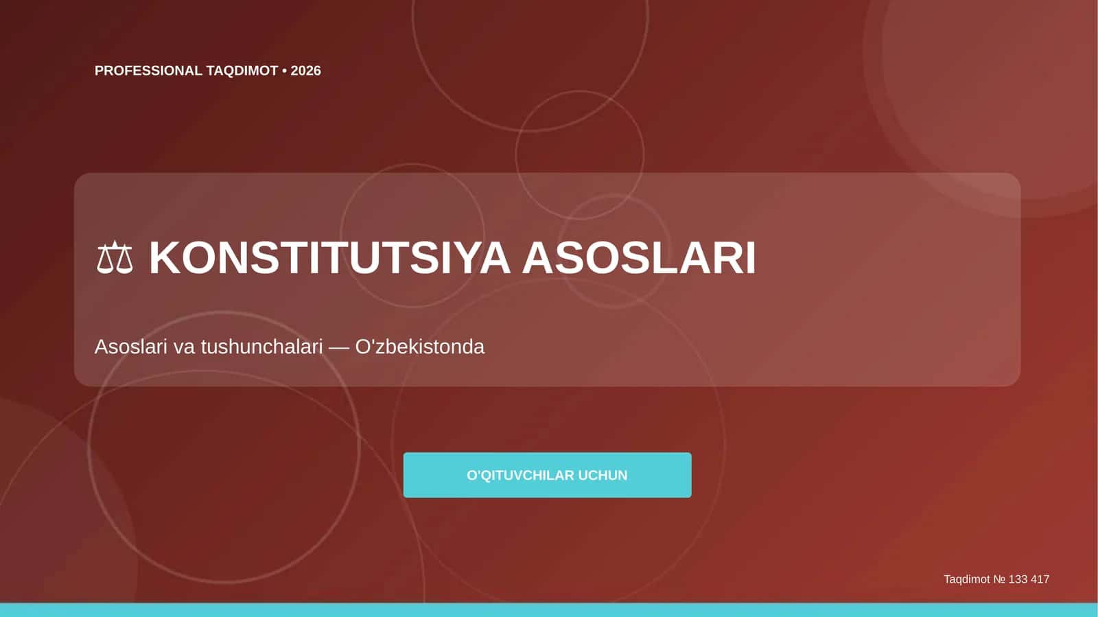 KONSTITUTSIYA ASOSLARI