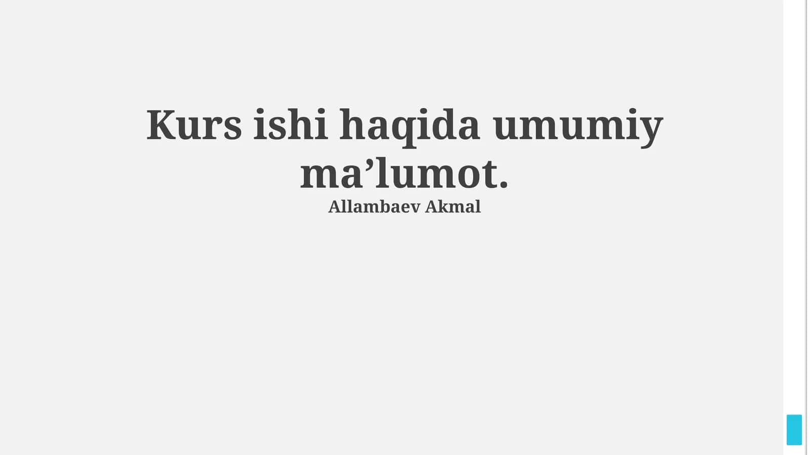 Kurs Dasturi