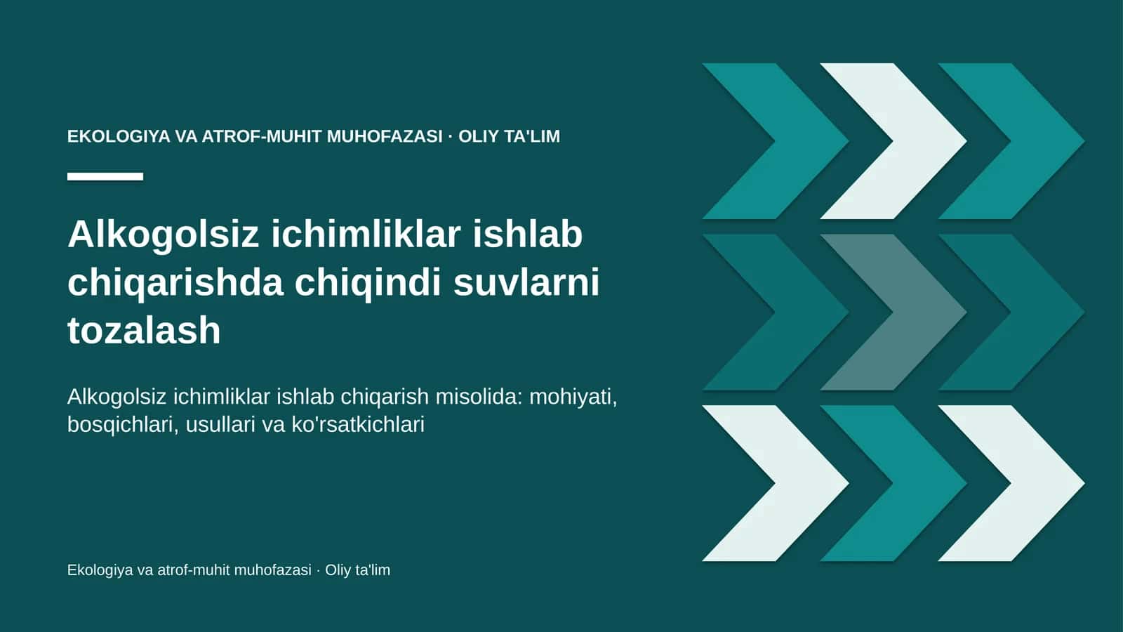 alkogolsiz ichimliklar ishlab chiqarishda chiqindi suvlarni tozalash 9133
