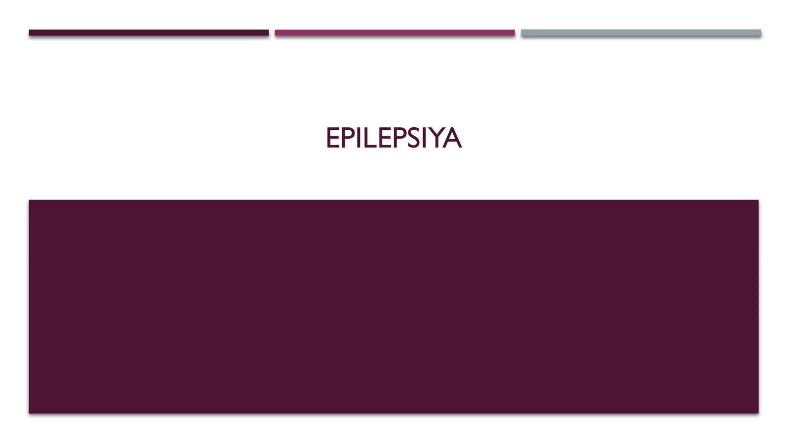 Epilepsiya