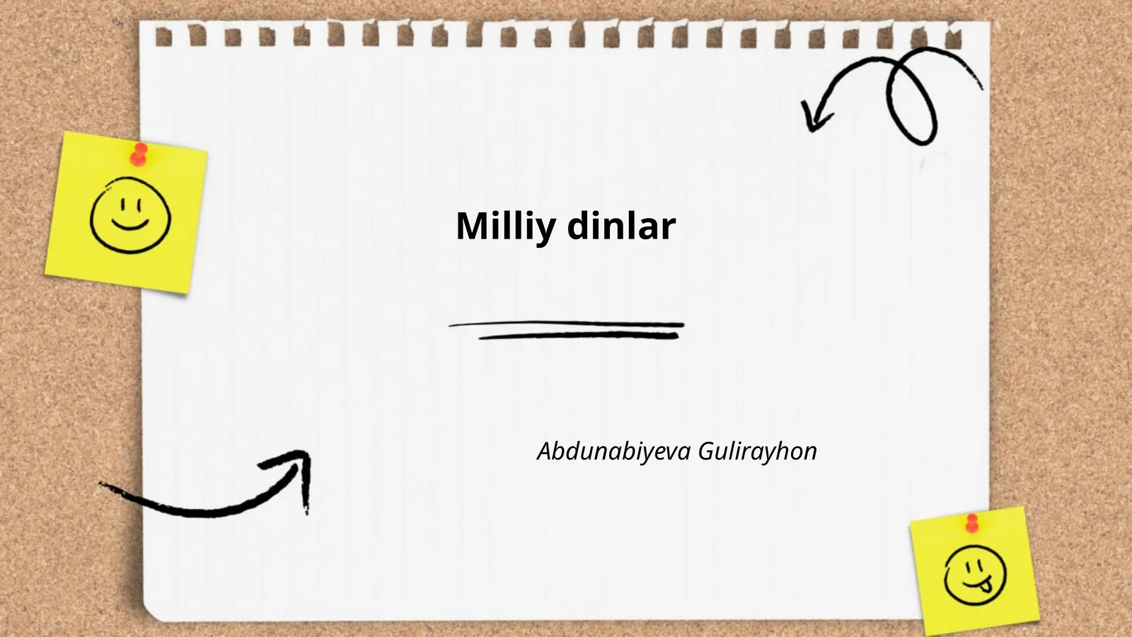 Milliy dinlar Abdunabiyeva Gulirayhon