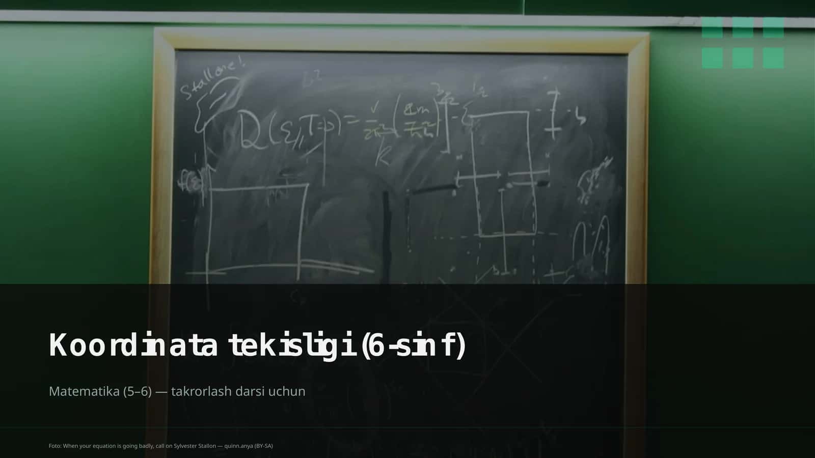 Koordinata tekisligi (6-sinf)