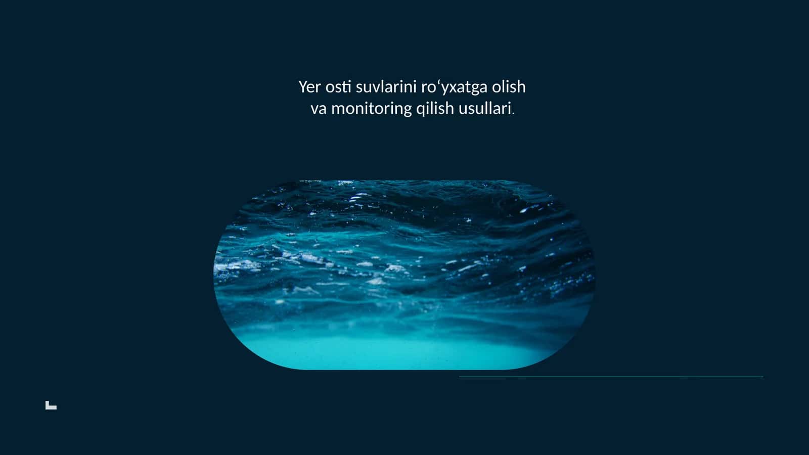 Yer osti suvlarini ro‘yxatga olish va monitoring qilish usullari