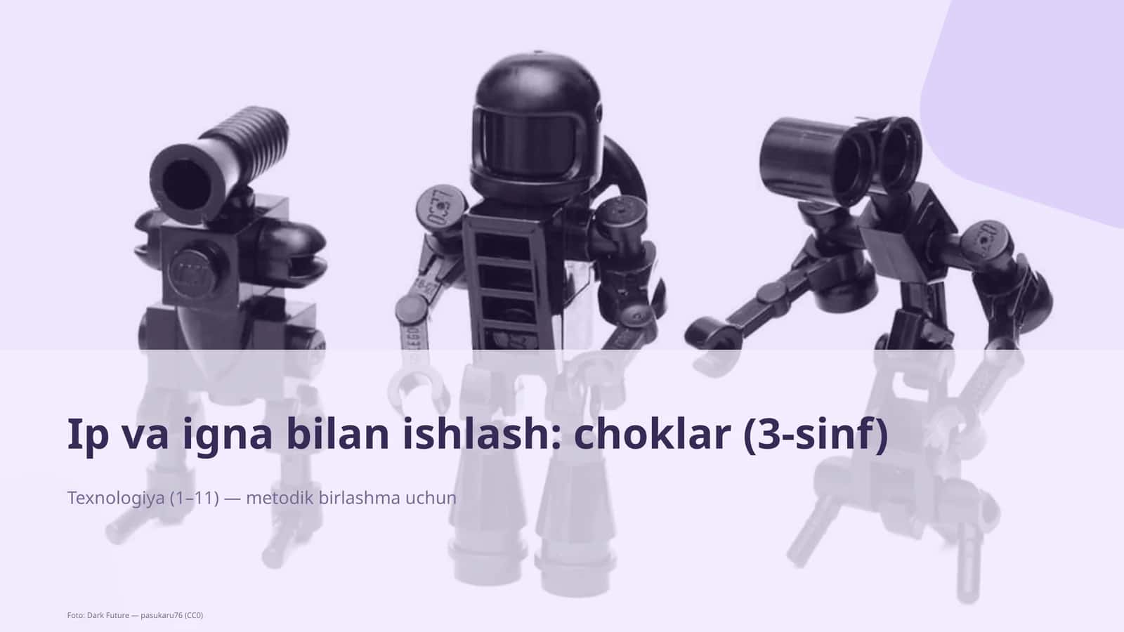 Ip va igna bilan ishlash: choklar (3-sinf)