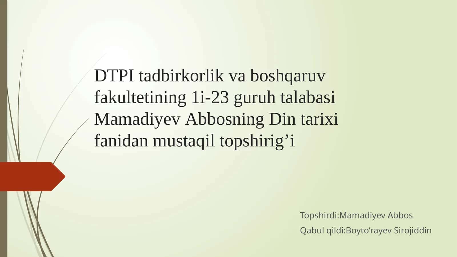 Beruniy asarlarida diniy marosimlarning yoritilishi