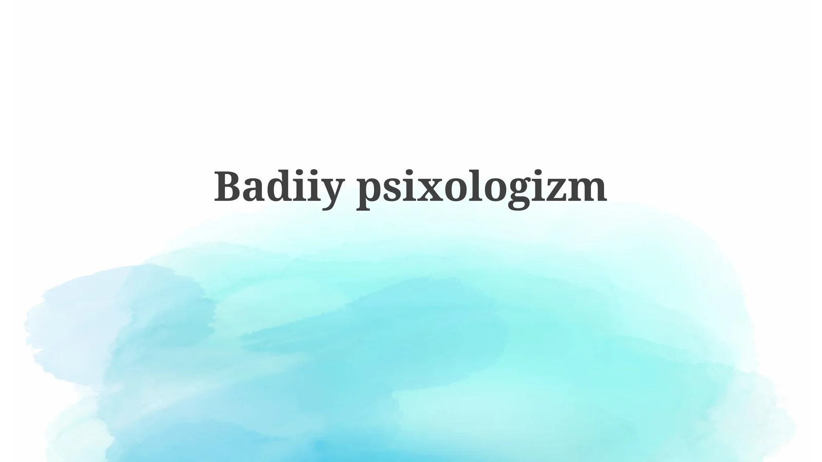 Badiiypsixologizm
