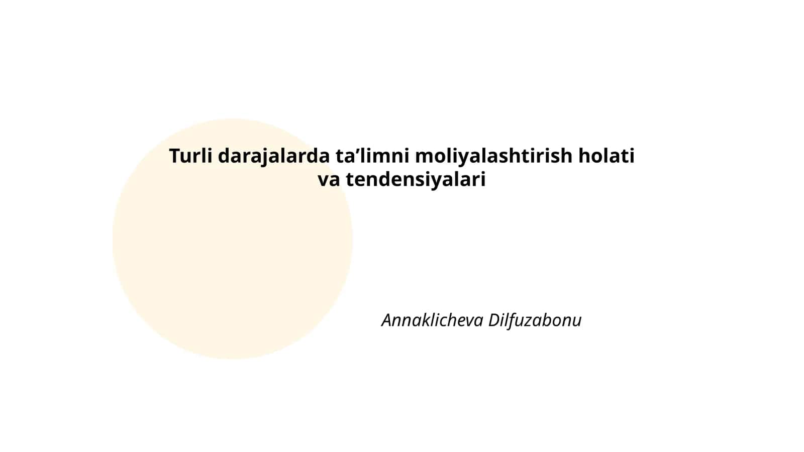 Moliyalashtirish manbalari tahlili