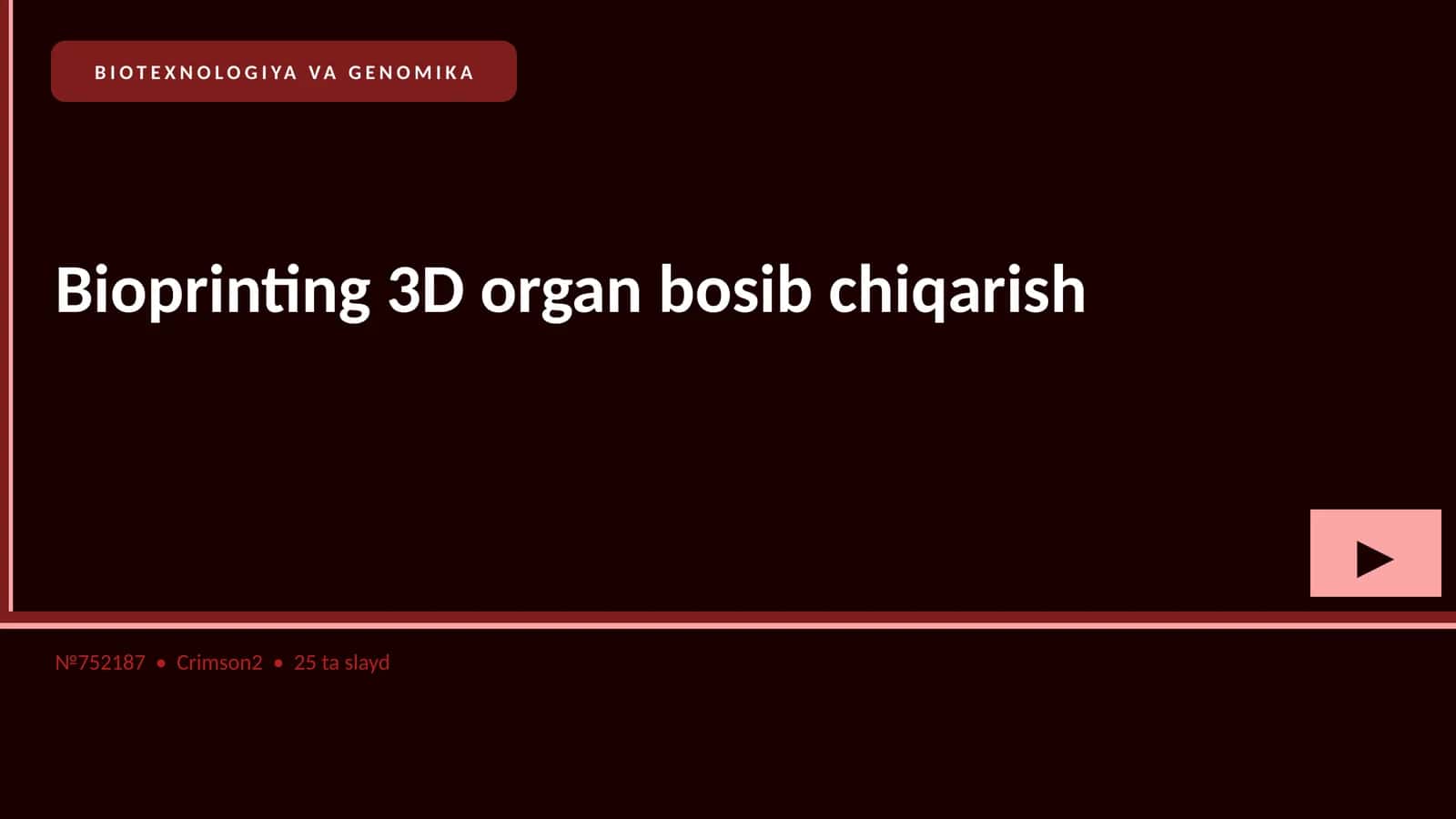 BIOTEXNOLOGIYA VA GENOMIKA