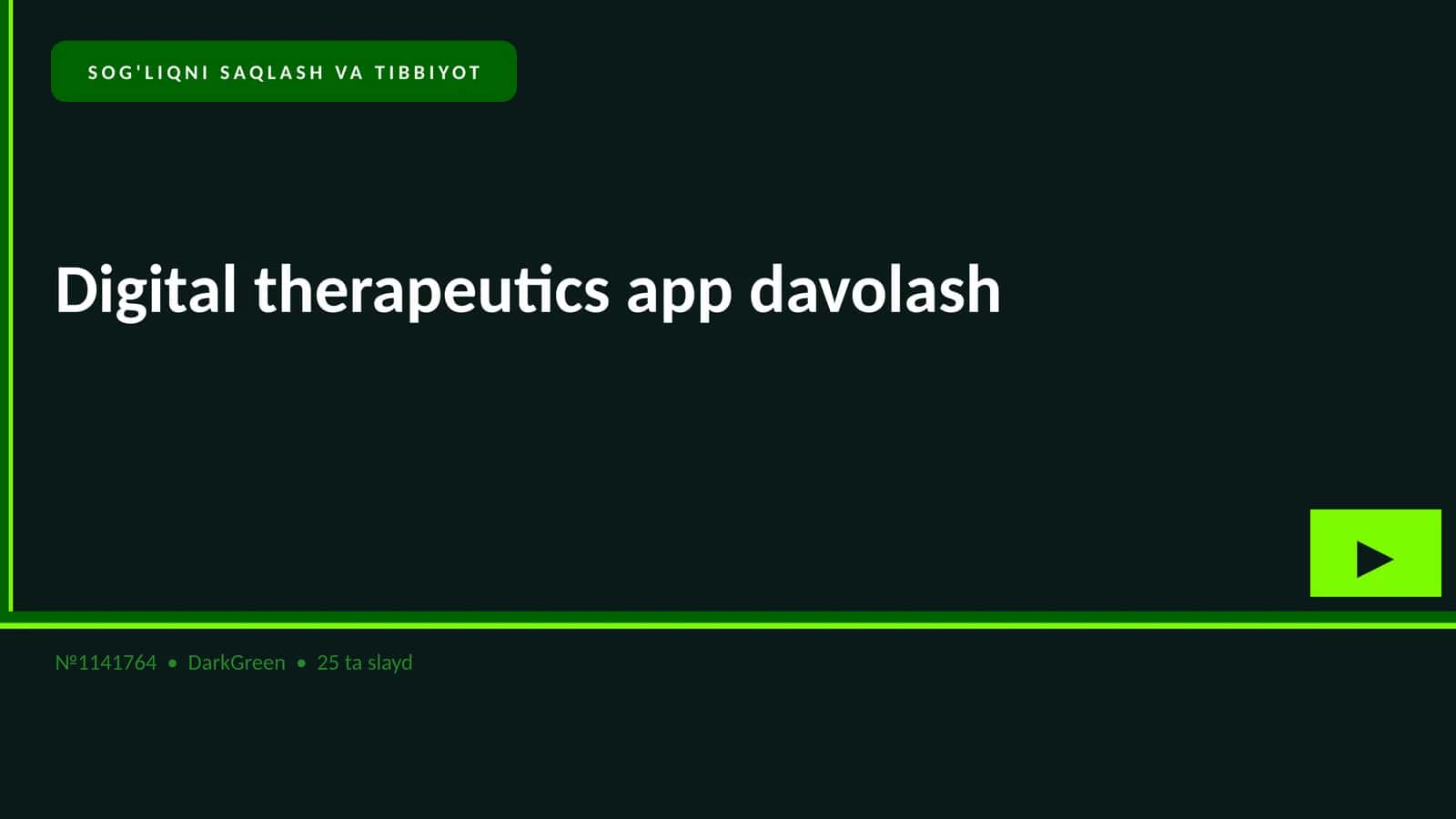 Digital therapeutics app davolash