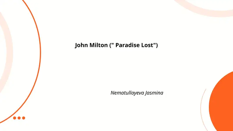 Paradise Lost by John Milton