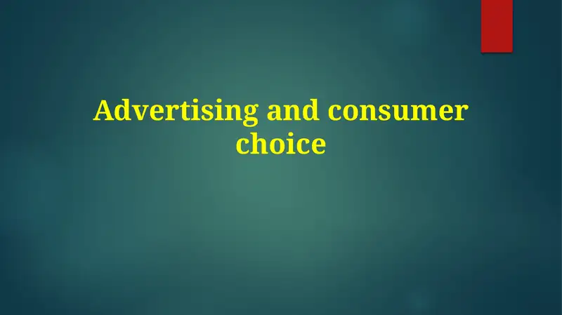 The Power of Persuasion: Advertising's Influence on Consumer Choice