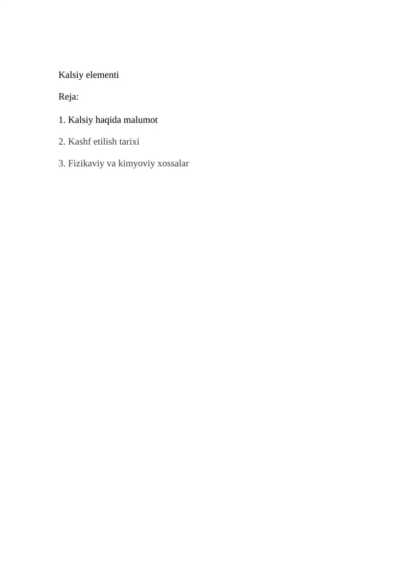 Kalsiy elementi
